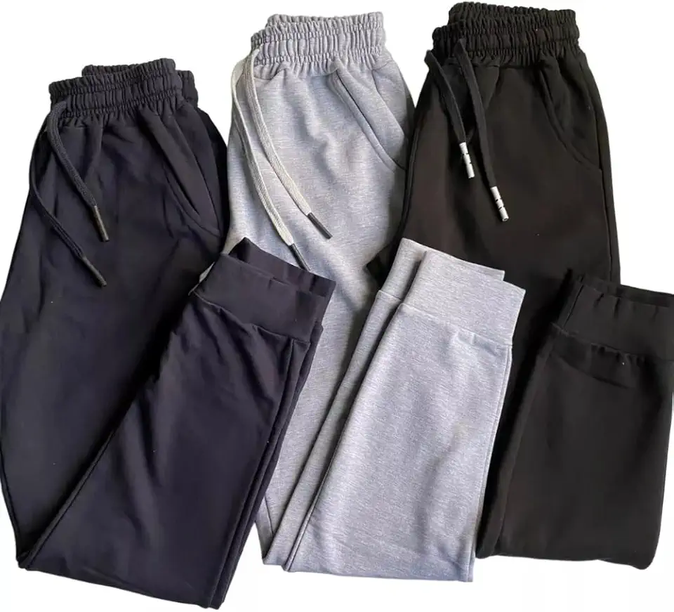 Calça Moletom Jogger Masculino, Moletom Premium Felpado, 2 Bolsos, Punho Canelado, Casual