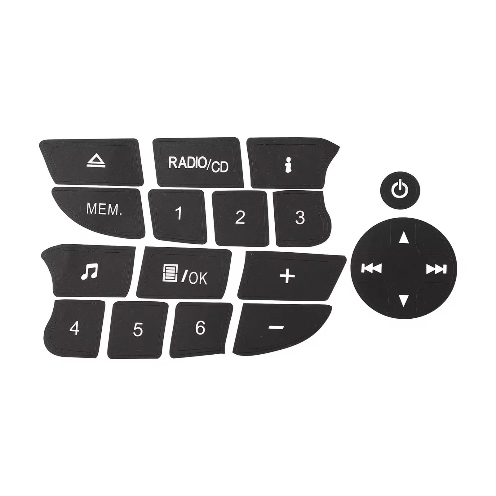 Button Repair Sticker Compatible with for Clio for Megane 2009 2010 2011 for Radio Button Repair Sticker Decals Automotive Interior Stickers