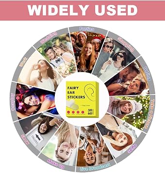 30 Pair Cosmetic Ear Corrector, Clear Ear Support Patches Solve Big Ears Problem, Invisible E-ar Tape for Sticky Out Ears, Long-Lasting Aesthetic Correctors for Prominent E-ar