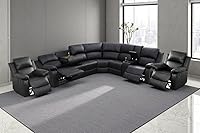 Vista 18 de A Ainehome Juego de Sofá Seccional Reclinable con Almacenamiento, Juegos de Sofá de Pana Reclinables Seccionales Manuales para Sala de Estar con 3