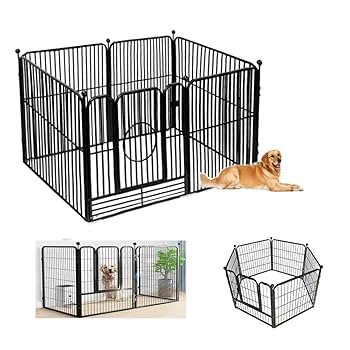 ①ペットサークル　フェンス　未使用品　大型犬　ベビーゲート ペットゲート ゲート ベビーゲート 猫 脱走防止柵 ドア付き 犬