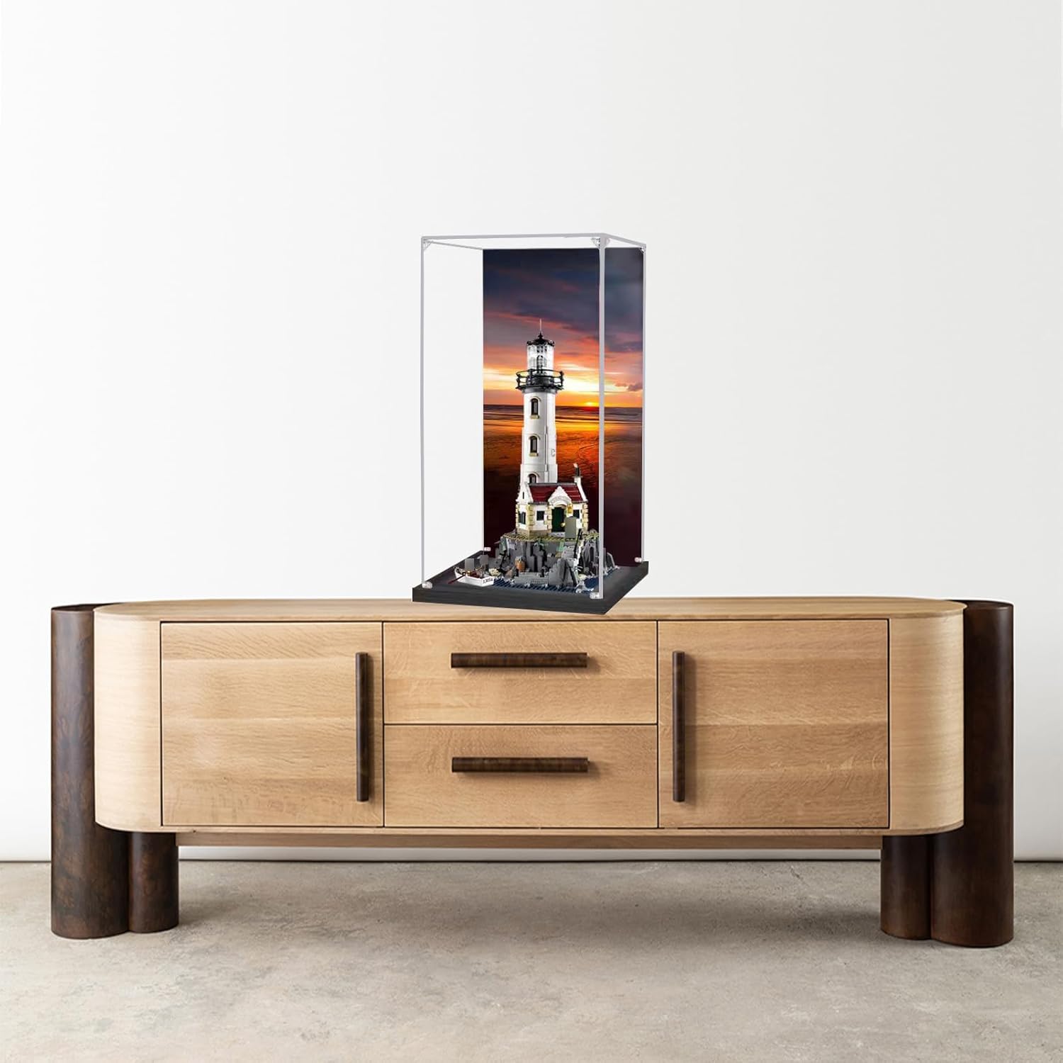 WICUS 3mm Acrylic Display Case for Lego 21335 Motorized Lighthouse Dustproof Clear Display Box(NOT Included The Model)