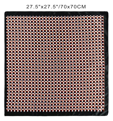 Image of GERINLY Stripe Neckerchief for Men, Minimalism Square Scarf with Lines Pattern, Classic Bandana Silk Feel