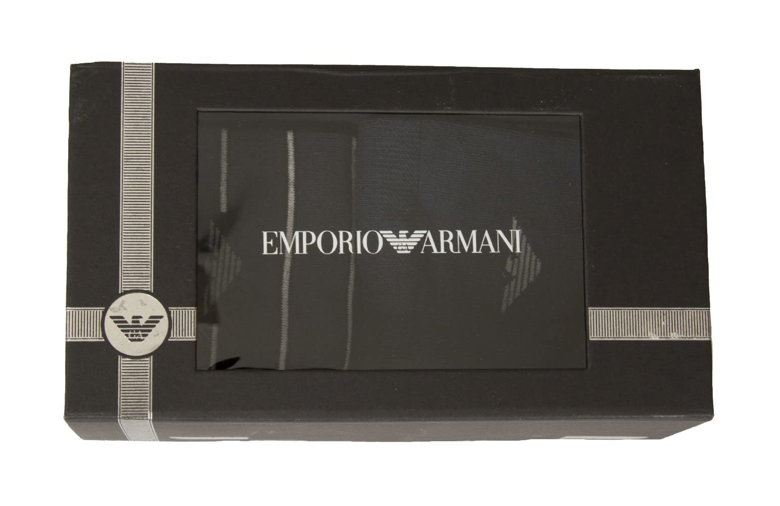 Emporio Armani Herren Lange Socken 2 Paar Socken hohe Socken Baumwolle Geschenkbox Artikel 302301 2F283