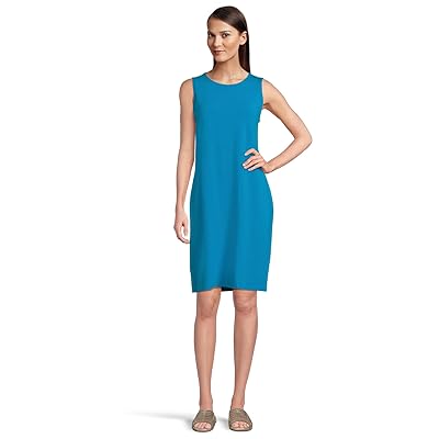 Eileen Fisher Round Neck Knee Length Dress Women
