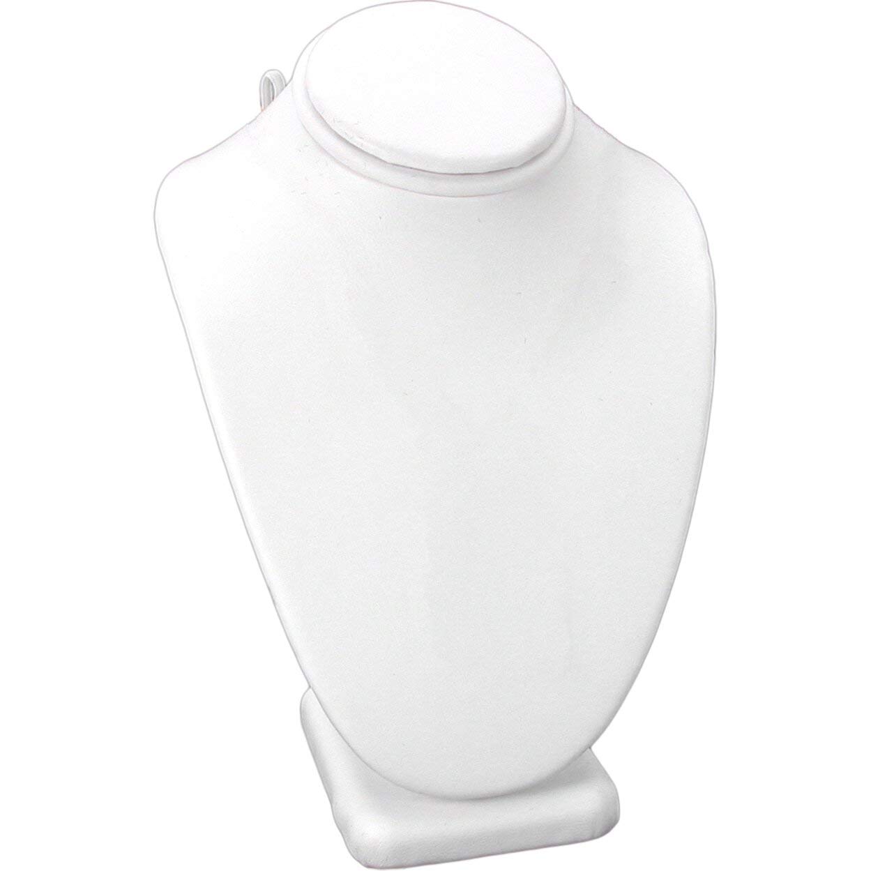 FindingKing White Necklace Bust Jewelry Chain Display 6 1/4