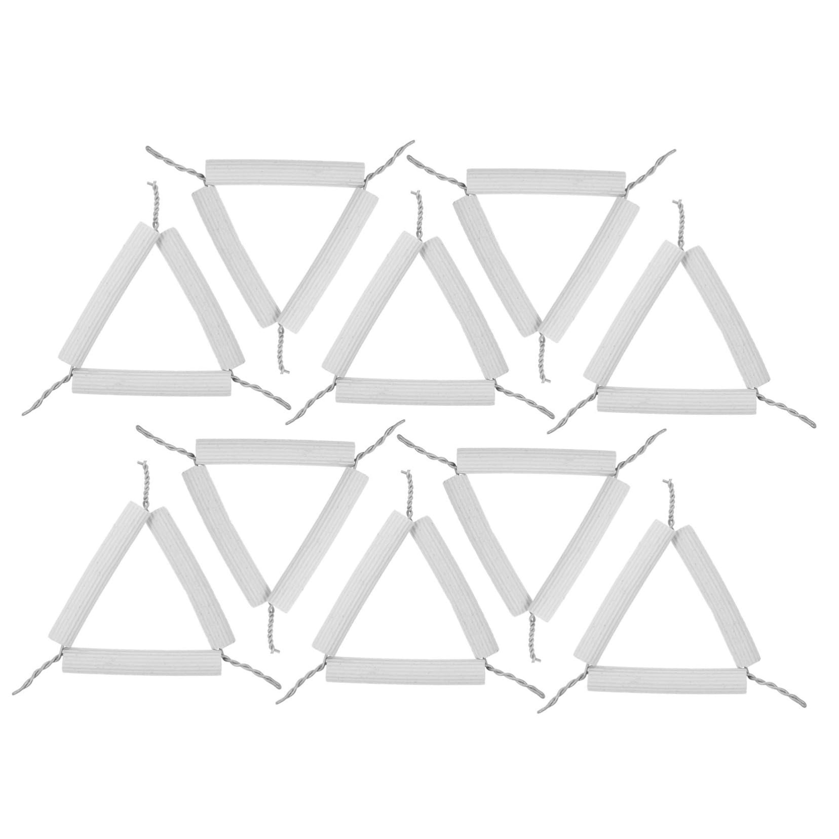 SOLUSTRE Crucible Tongs Triangle Rack 10pcs Crucible Supplies Heat Resistant for Chemistry Science