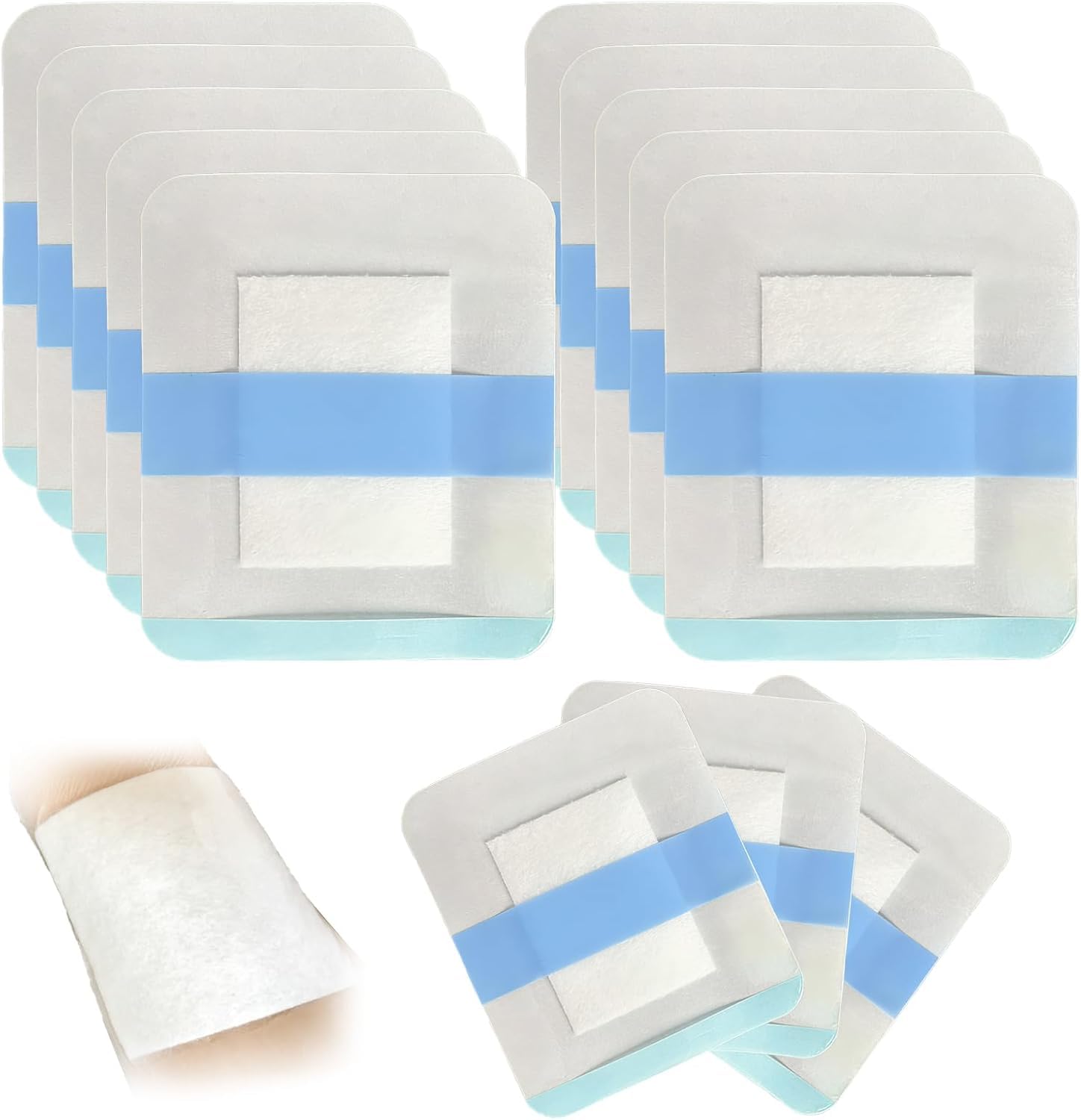 80 Pcs Waterproof Bandage, Bed Sore Dressing, Hydrocolloid Tape, Post-Surgery Wound Care, Pressure Ulcer Prevention