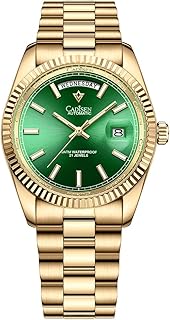 CADISEN Men Automatic Watch Sapphire Luxury Mechanical Wristwatch Stainless Steel Waterproof Watch Casual Homage