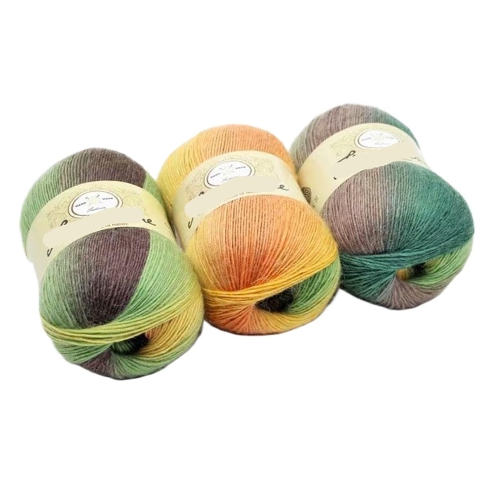 Hilo degradado 3 uds 100g hilo de lana colorido degradado for tejer a mano bufandas sombrero hilos Crochet y chal manta suéter calcetín línea para suéteres, bufandas(Set2)