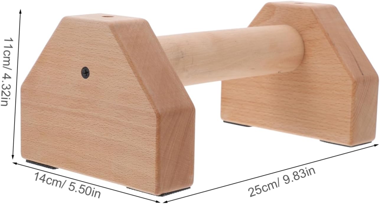 Kisangel Pushups Board Strength Training Equipment 2 Pcs Push up Bars Stands Fitness Equipment Push Ups Wooden Parallettes Push up Bars for Indoor and Outdoor