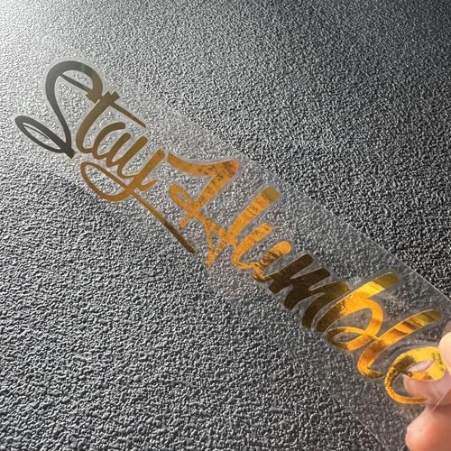 Image of Car Stickers for Stay Humble Auto Front Rear Windshield Window Decal Vans Truck Window Tail Decoration (Brush Gold, 200x50mm)