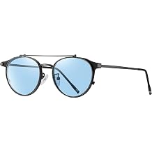 Retro Polarized Round Flip Up Steampunk Sunglasses Flip Circle Sun Glasses for Men Women