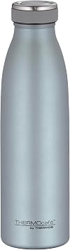 THERMOcafé by THERMOS TC BOTTLE ice blue mat 0,50l, Isolierflasche aus Edelstahl, kohlensäurefest, 12h heiß 24h kalt, Auslaufsicher, für Schule, Unterwegs & Büro
