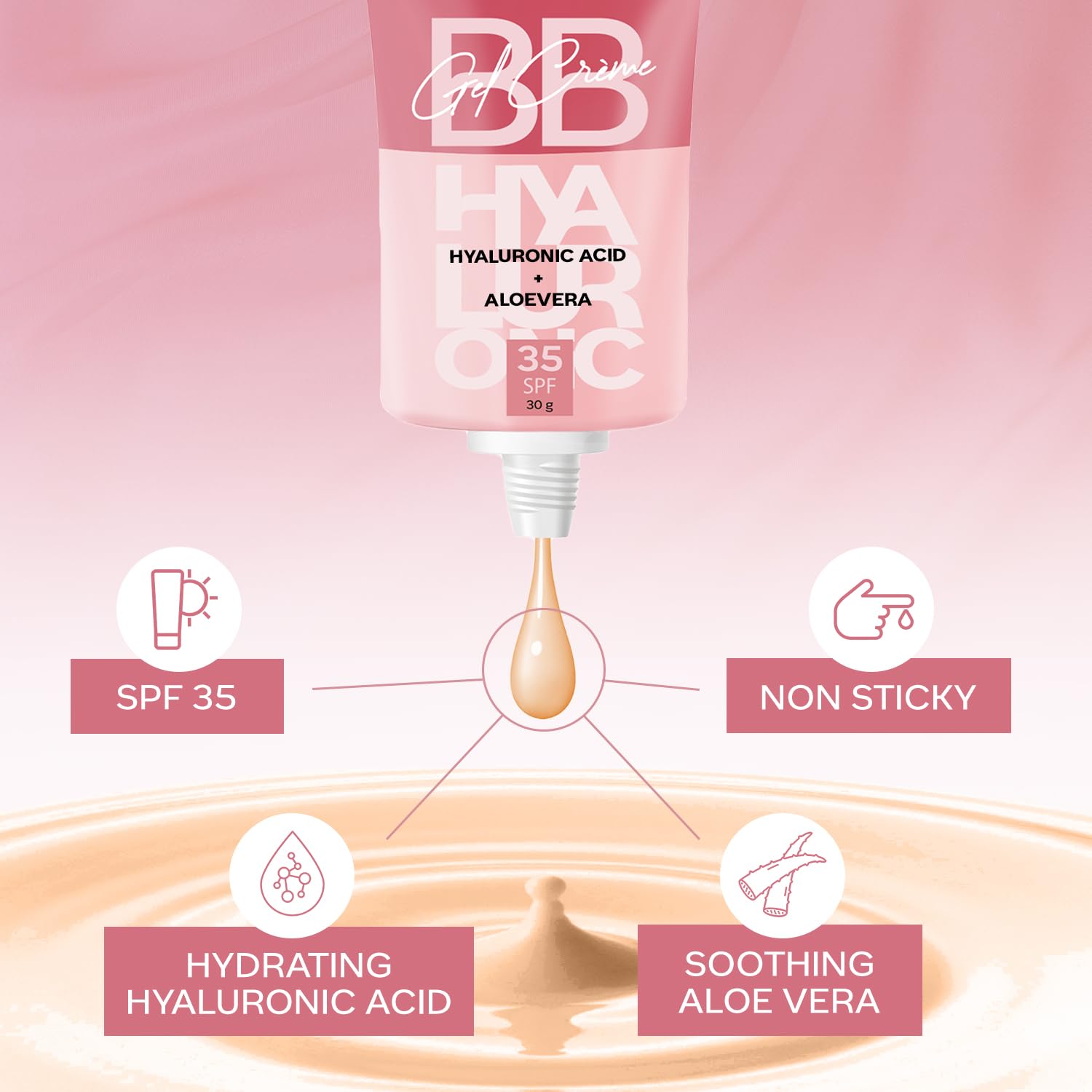 FACESCANADA SPF 35 BB Gel Crème - Light Vanilla, 30g | Multitasking | Even Skin Tone | Instant Glow | Smooth Flawless Matte Finish | Hydrating | Lightweight & Nonsticky 1