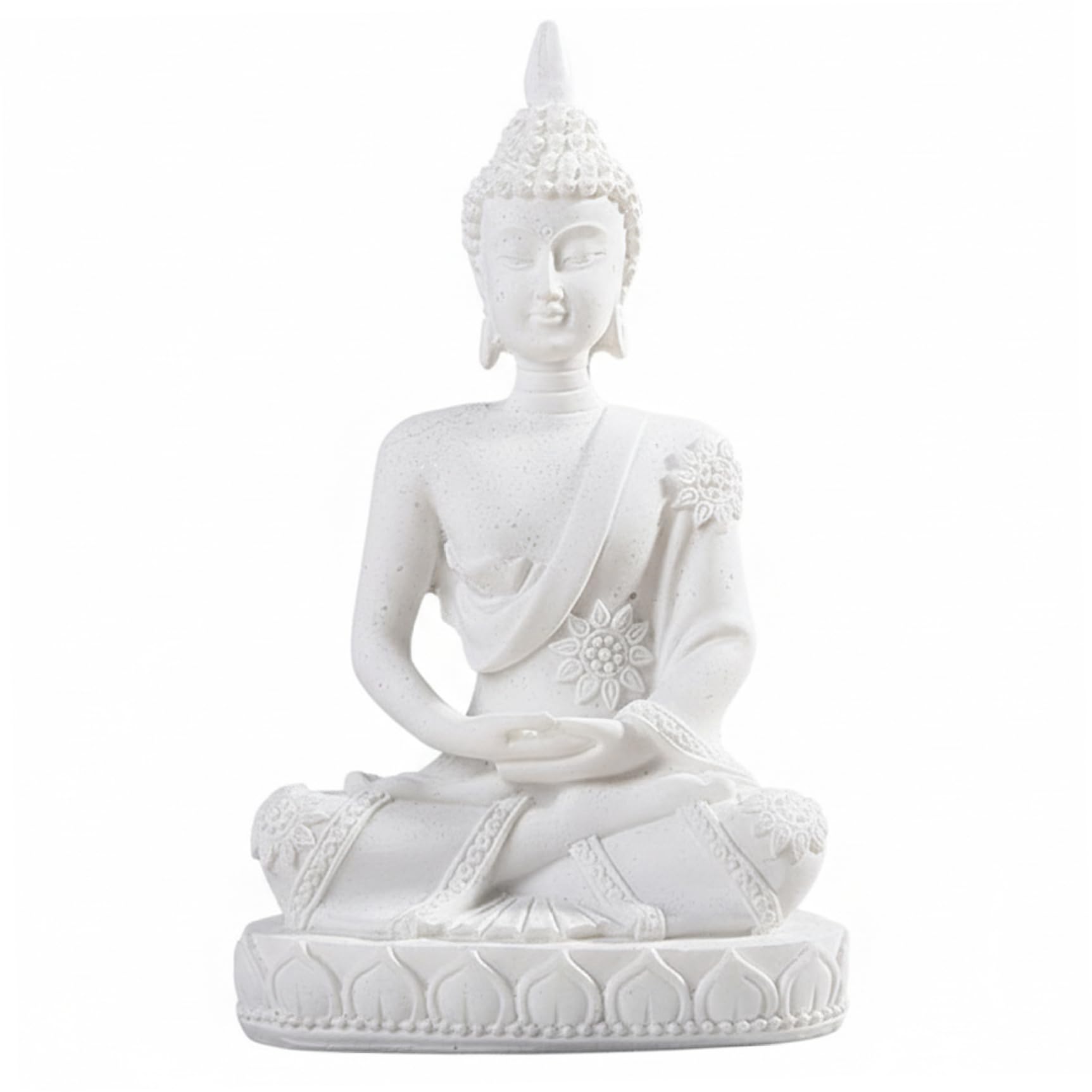 Uanqfegy Buddha Statue - Handmade Resin Buda Figurine 4.3 Inch, Mini Meditation Statue for Indoor Serene Home Decor