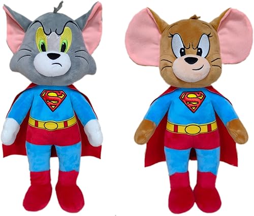 Zgwafdww Tom-Cat con Jerry-Mouse - Juguete de peluche de película de dibujos animados, regalo de cumpleaños para niñas y niños.