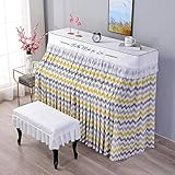 (Fabrication exquise) La housse du piano est d'apparence simple mais présente des points clairs et fins pour obtenir un effet de bord soigné. La fabrication exquise peut apporter une sensation d'élégance et de raffinement, qui peut bien s'adapter au piano et décorer votre maison également.