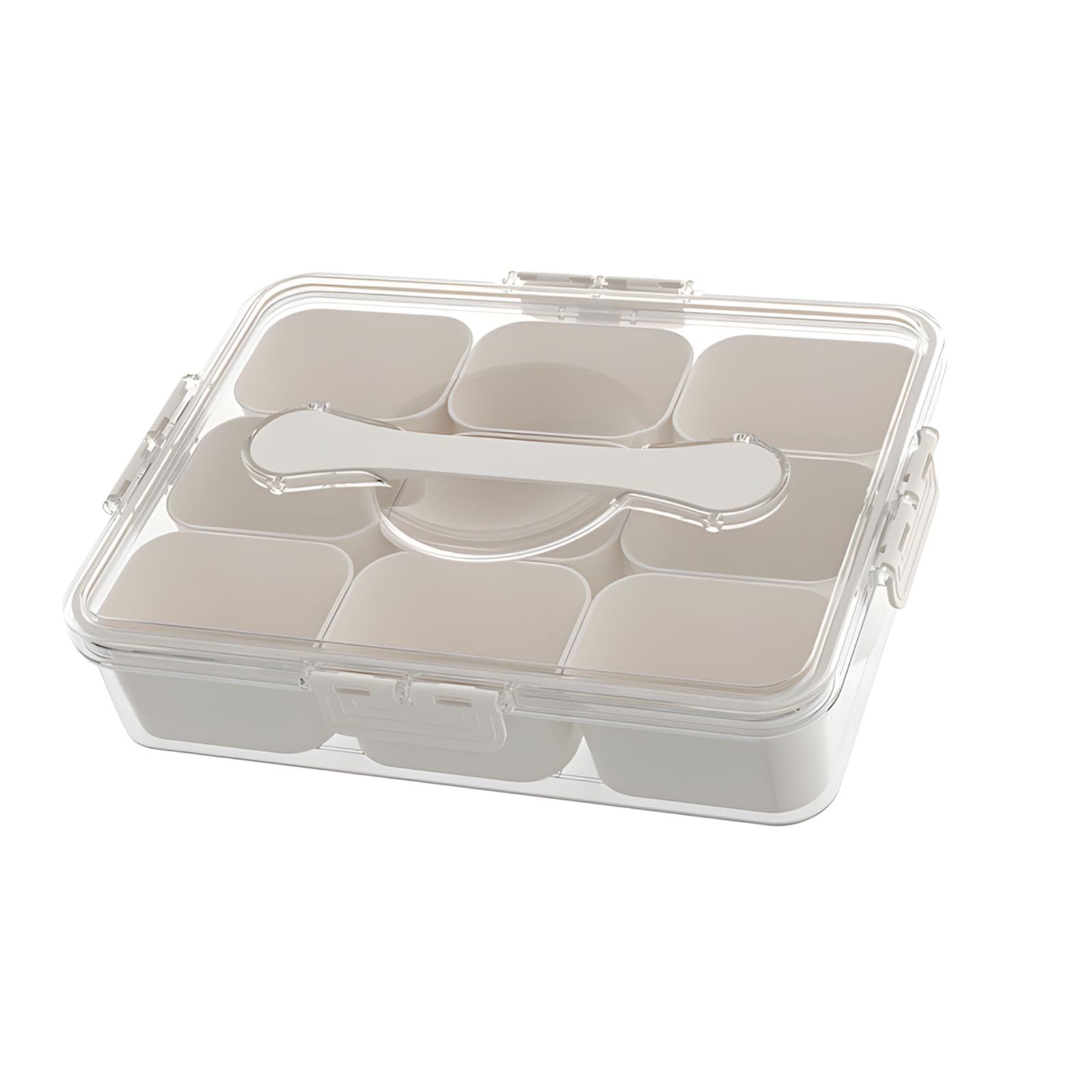Kaeltsyn Visible 9 Section Storage Case for Cooking Refrigerator Camping and Outdoor Activities Sealed Freshness Keeper Box