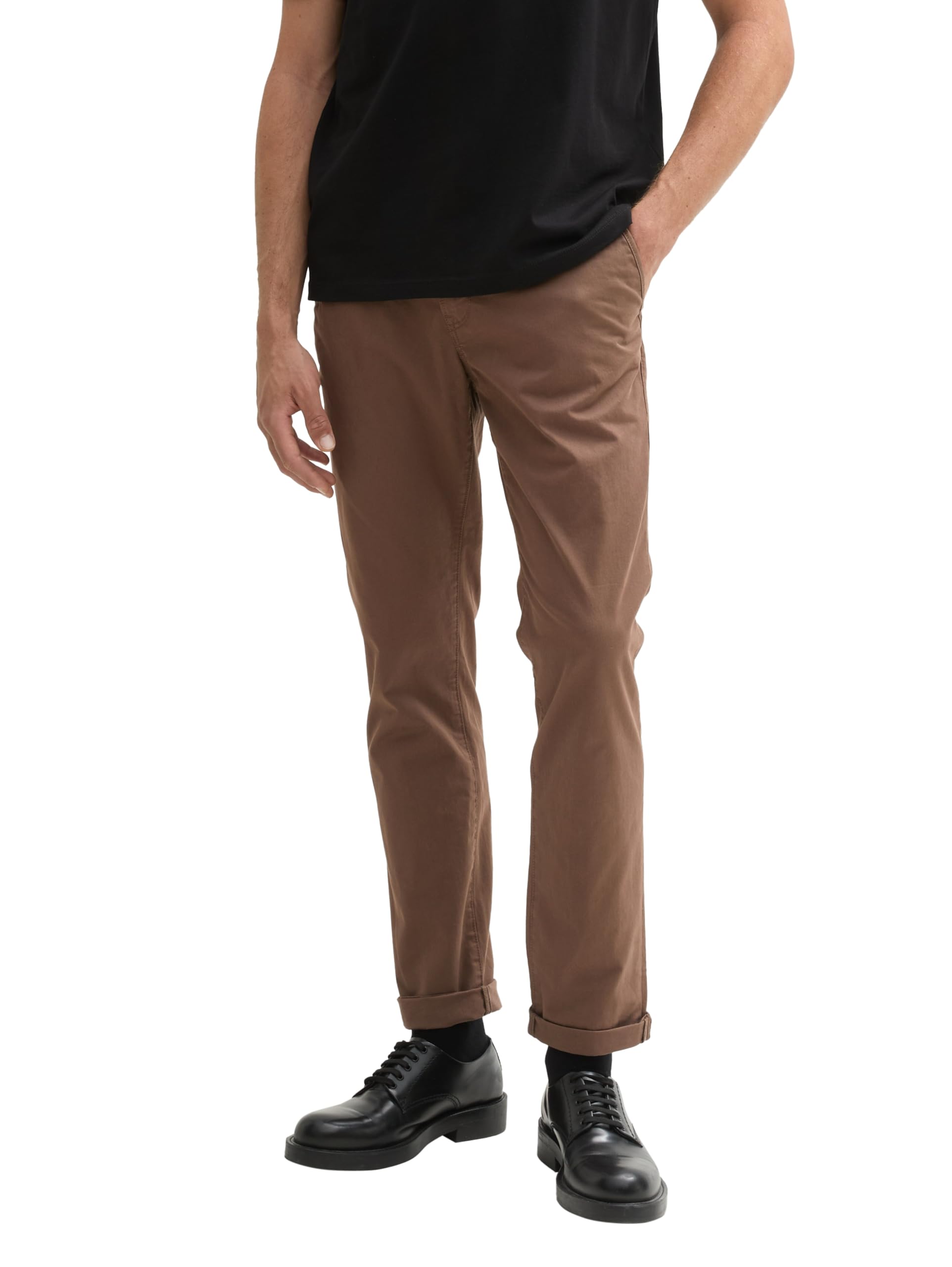 Tom Tailor Denim Herren Slim Chino Hose mit Gürtel