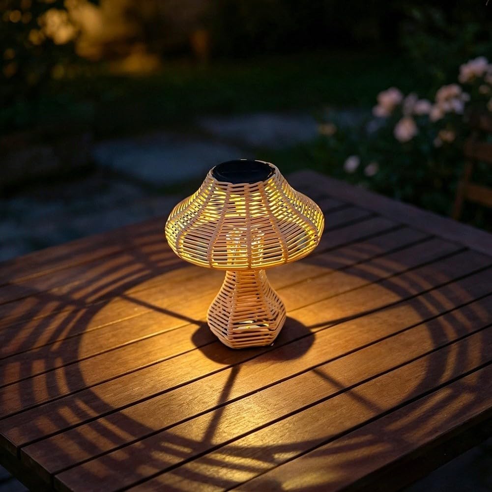 per lampada per solare a in Rattan per Giardino Impermeabile