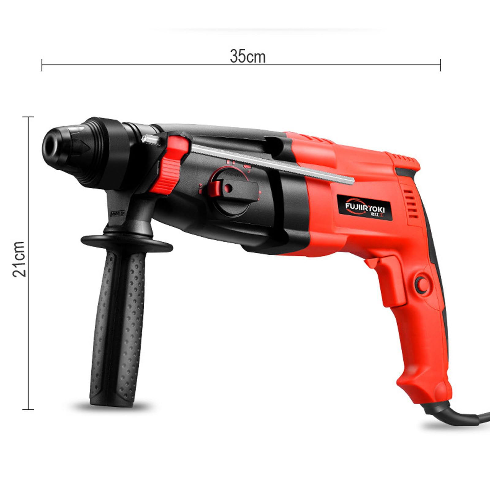 Taladro Percutor De 220V, Taladro De Impacto Eléctrico De 800W, Velocidad Variable De 1200RPM, Taladro con Cable con Mango Giratorio De 360°, Mandril De Medición De Profundidad