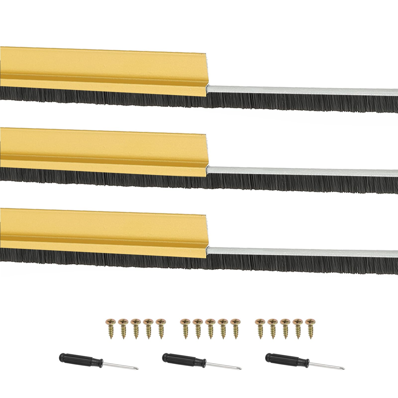 PATIKIL Door Brush Sweeps 0.39" Bristles x 39.37" Long