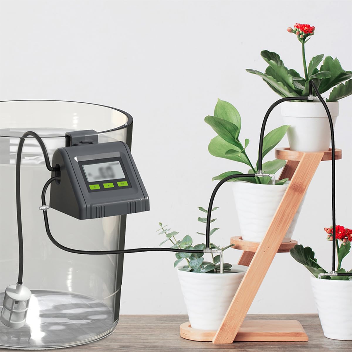 Namvo Système d'arrosage Automatique avec minuterie d'irrigation Goutte à Goutte avec Volume d'eau réglable pour Plantes en Pot d'intérieur et kit de Jardin DIY Solution d'arrosage pour Plan