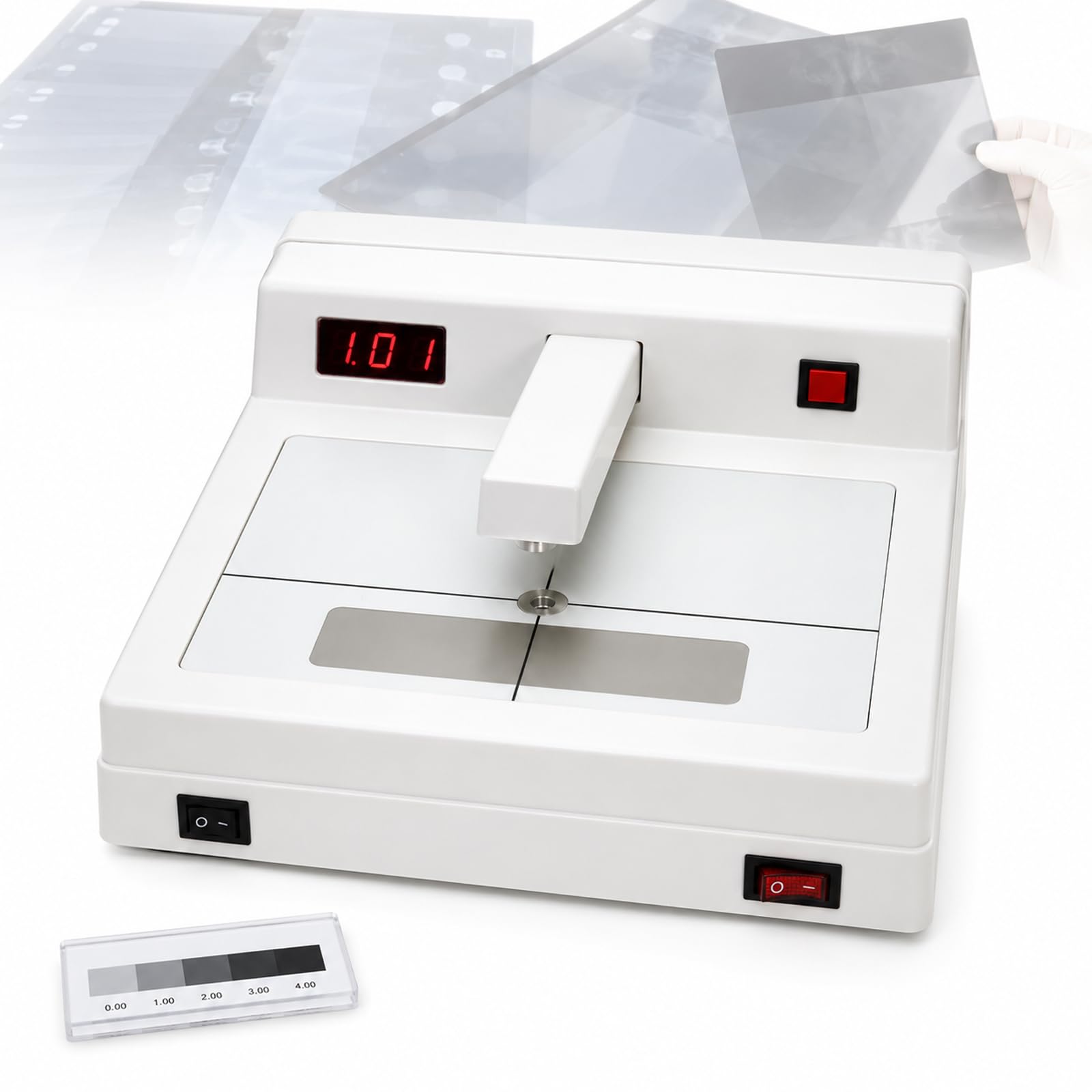 YIYIRAN Black And White Density Meter Densitometer, Portable Film Transmission Densitometer, Digital X-ray Film Density Meter, 0–4.5d Range, 2mm Aperture, For Test Density Values ​​and Density