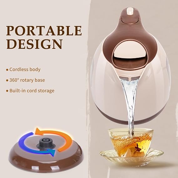 Aigostar Toaster 2 Slice, Retro Extra-Wide Slot Toasters and Small Electric Kettle, 1L Portable Electric Tea Kettle 1100W