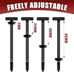 200pcs Nylon Universal Cable Tie Buckle, Heavy Duty Self-Locking Zip Ties with Pin&Button Design, UV-Resistant Plastic Fasteners for Car Auto Repair, Bumper Fender Retainer Clips, Garage Organization
