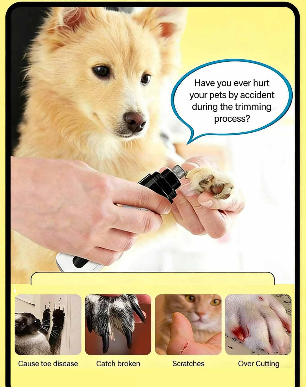 Lime Silencieuse Pro, Précis Et Faibles Vibrations Pour Tous Chien & Chat