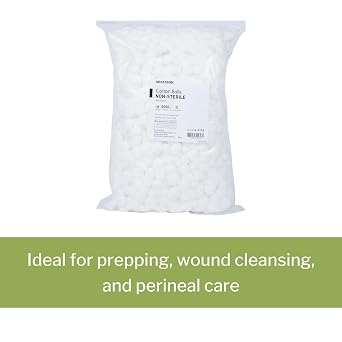 McKesson Cotton Balls [2000 Count] Bulk, 100% Pure Cotton Balls for Face, Nail Polish Remover, Makeup, Medium