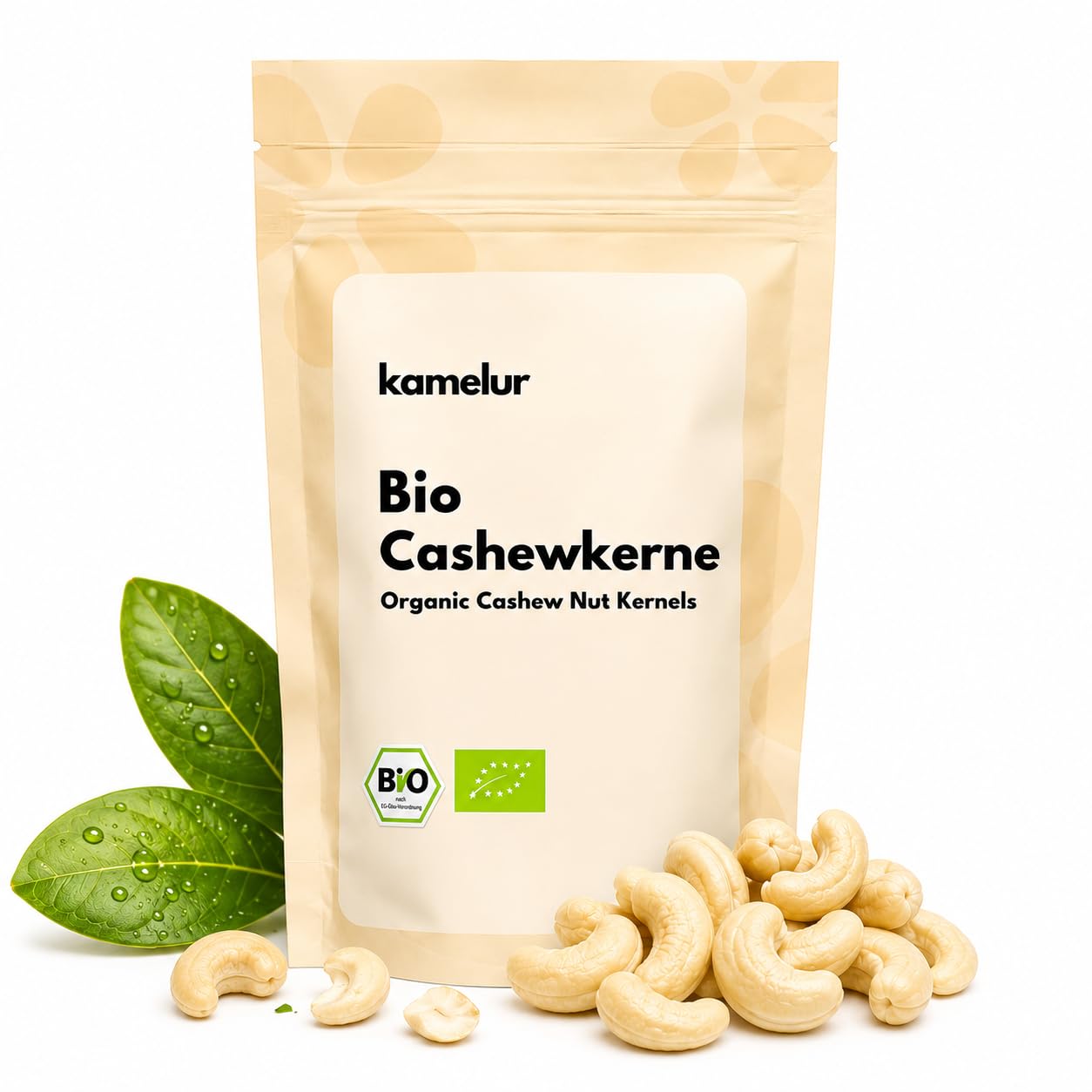 Kamelur Anacardi BIO Al Naturale - Anacardi Interi Non Trattati E Senza Additivi Provenienti Da Agricoltura Biologica Certificata 1 Kg (Confezione Da 1)