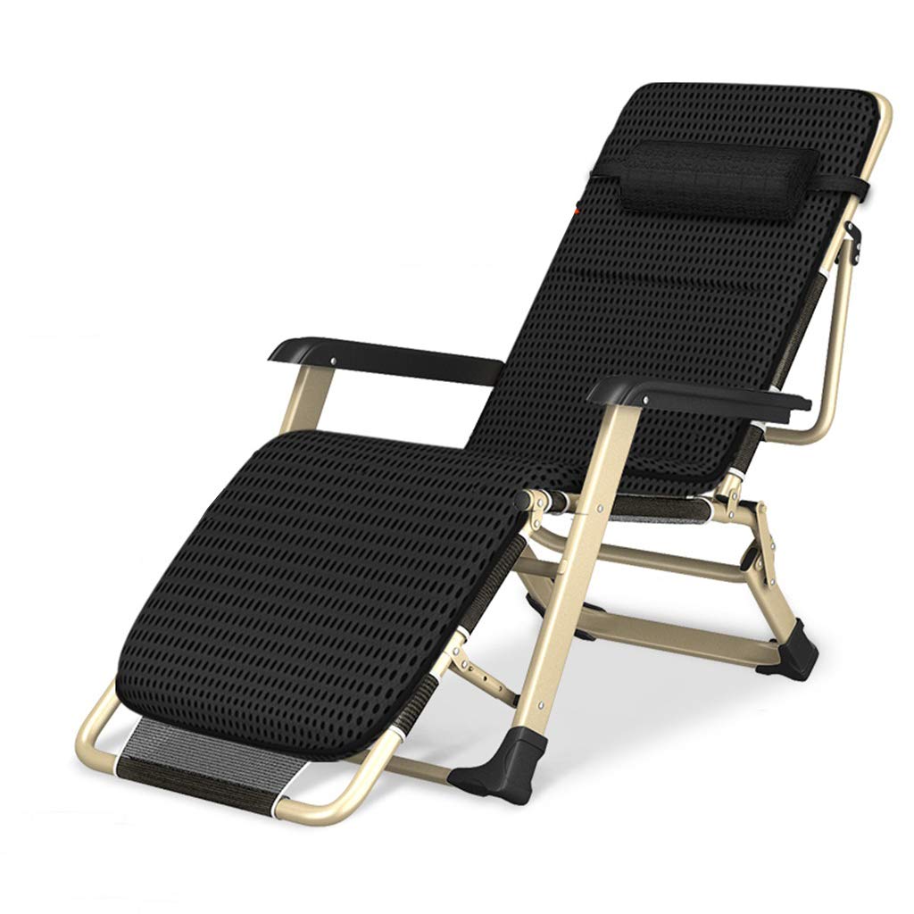 Textoline Zero Gravity Chair, Folding Reclining Sun Lounger Chair with  Head Pillow Deck Chairs Cushion Replacement Reclining Relaxer Thick Cushion