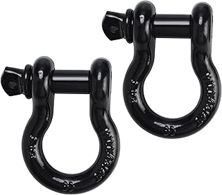 BOOMSTART Heavy Duty Bow Shackle, 4.75 Tons (9,500 Lbs) Scre