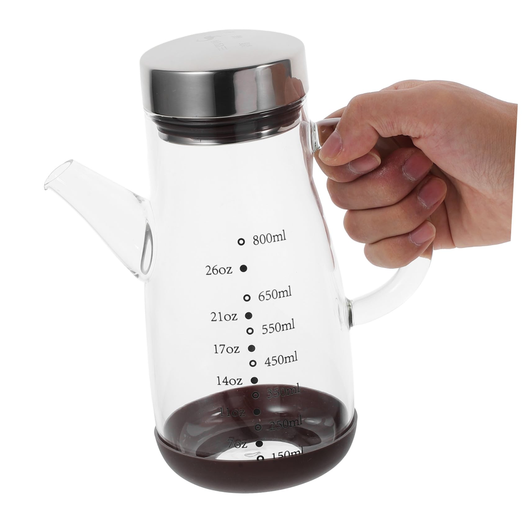 Kreativer Ölkessel aus Edelstahl mit Großer Kapazität Auslaufsichere Aufbewahrungsflasche für Gewürze Rutschfester Boden für Küche und Esszimmer