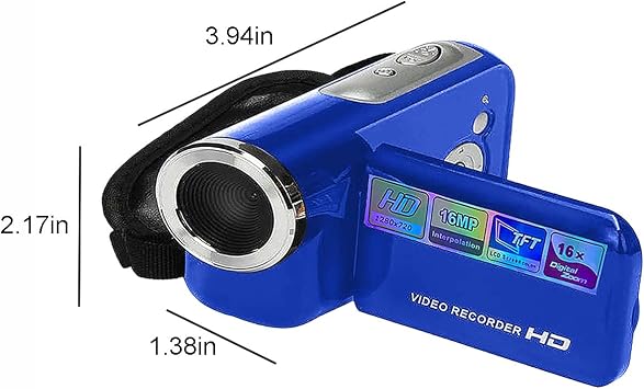 Digital Camera for Beginner, 16 Million Megapixel Cameras for Photography, Mini Vlogging Camera with Continuous Shooting, Face Detection, Vintage Camera, Cool Stuff, Travel Essensials Black