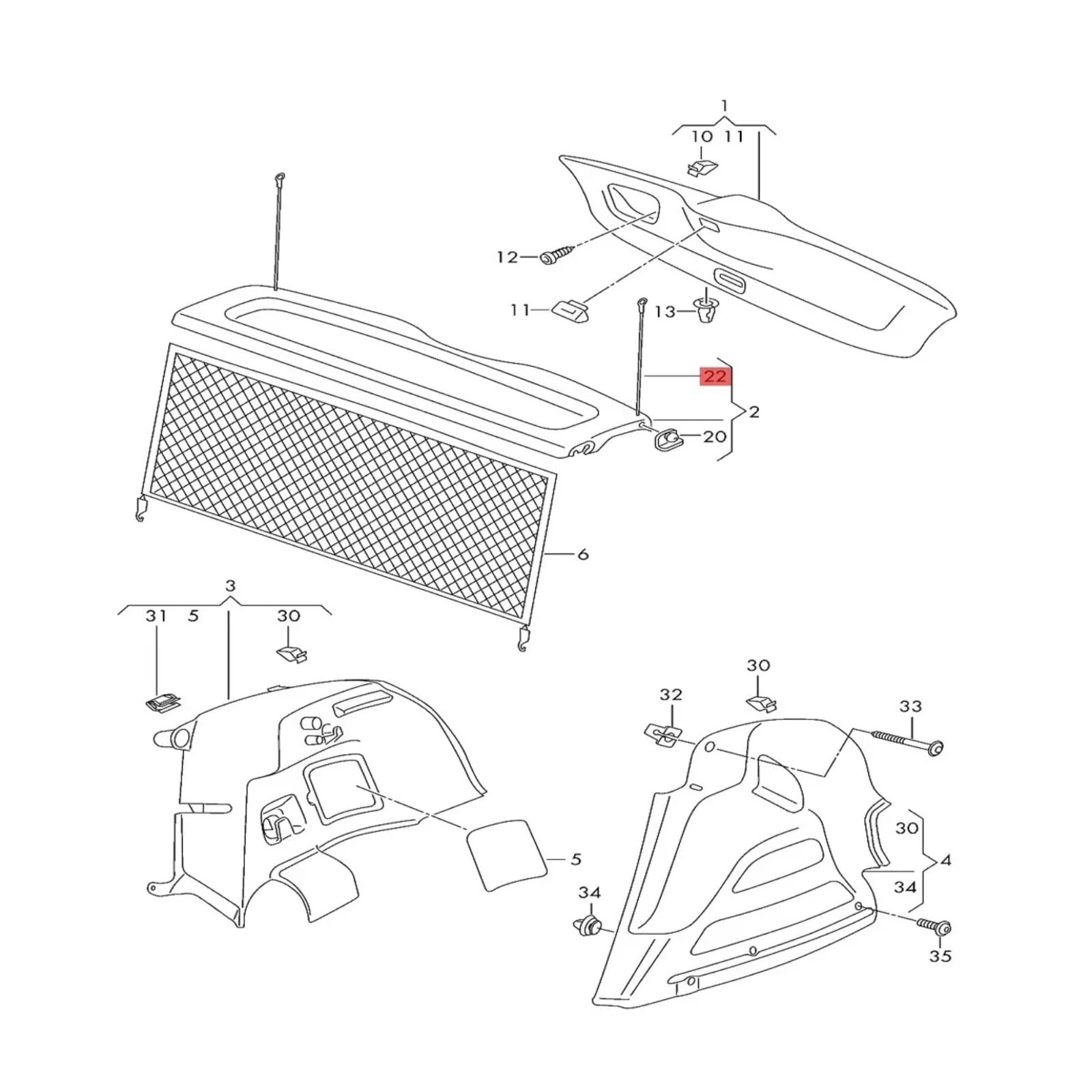 Trasera Maletero Cuerda Compatible con VW para Golf MK6 MK5 2006-2013 Correa De Sujeción para La Tapa del Maletero del Coche, 1K6863447A 1K6863447A9B9