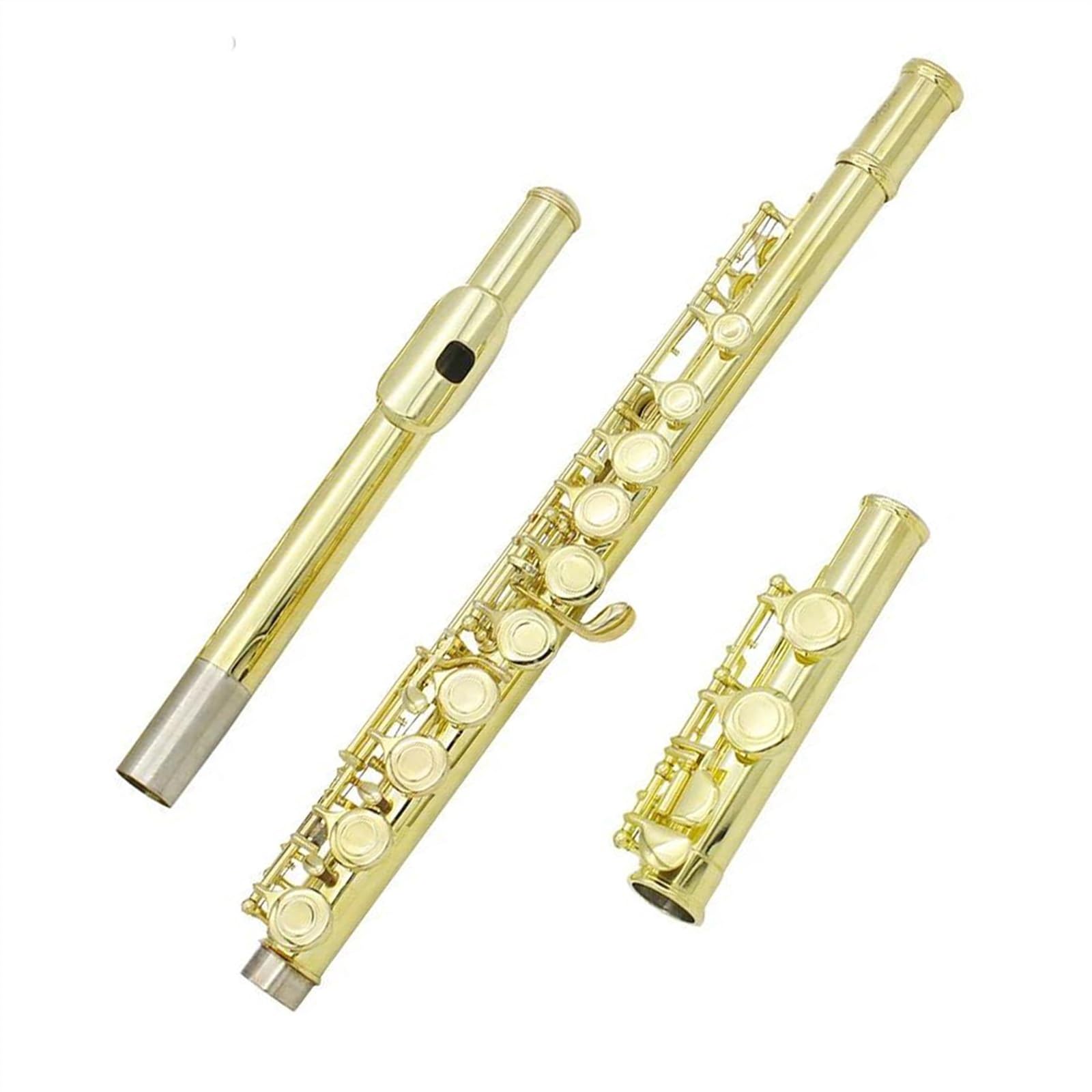 Flauta Transversal De Tono C, 16 Agujeros Cerrados Y Abiertos, Flauta De Concierto De Cuproníquel Con Llave E Y Accesorios Flauta Travesera Kit