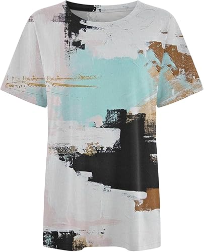 Miniatura 3 de Womens Oversized T Shirts Loose Fit Cotton Crewneck Short Sleeve Tops Summer Casual Blouse Mock Long Sleeves