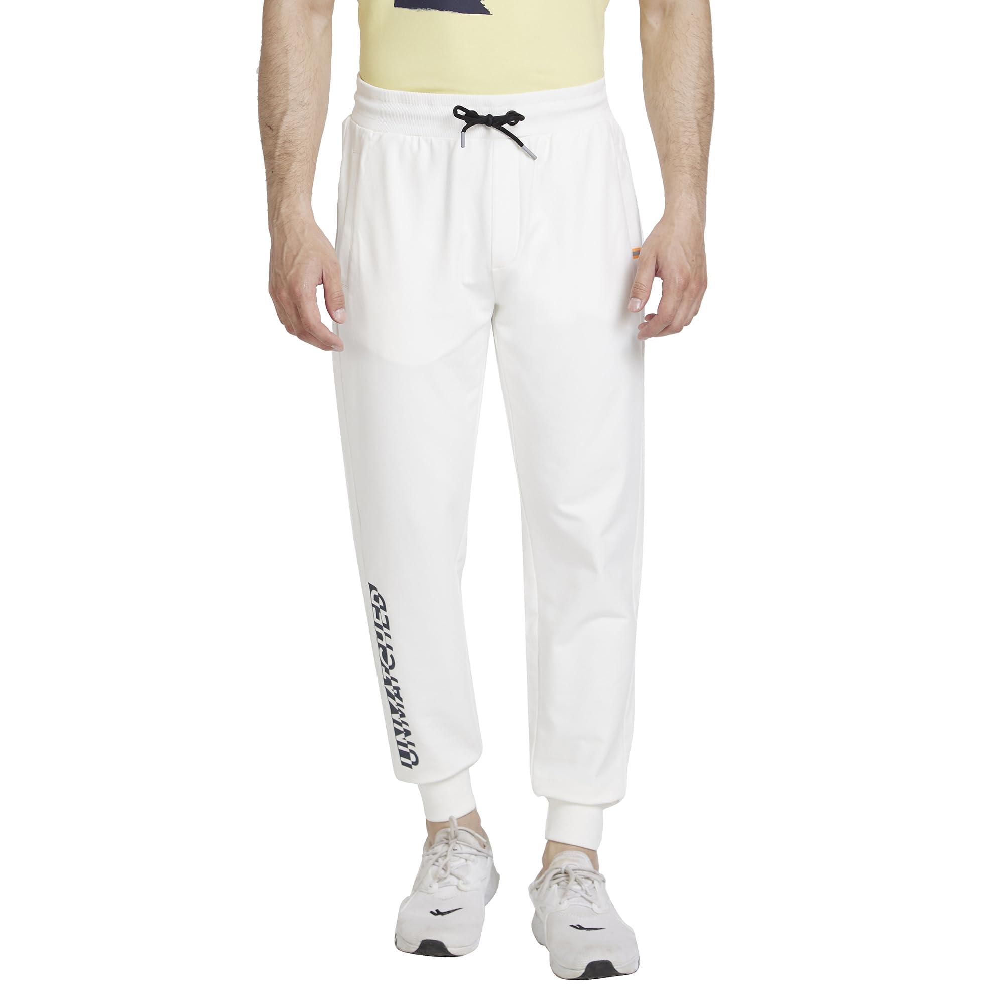 Spykar Men's Mid Rise Fitted Track Pants in neutral