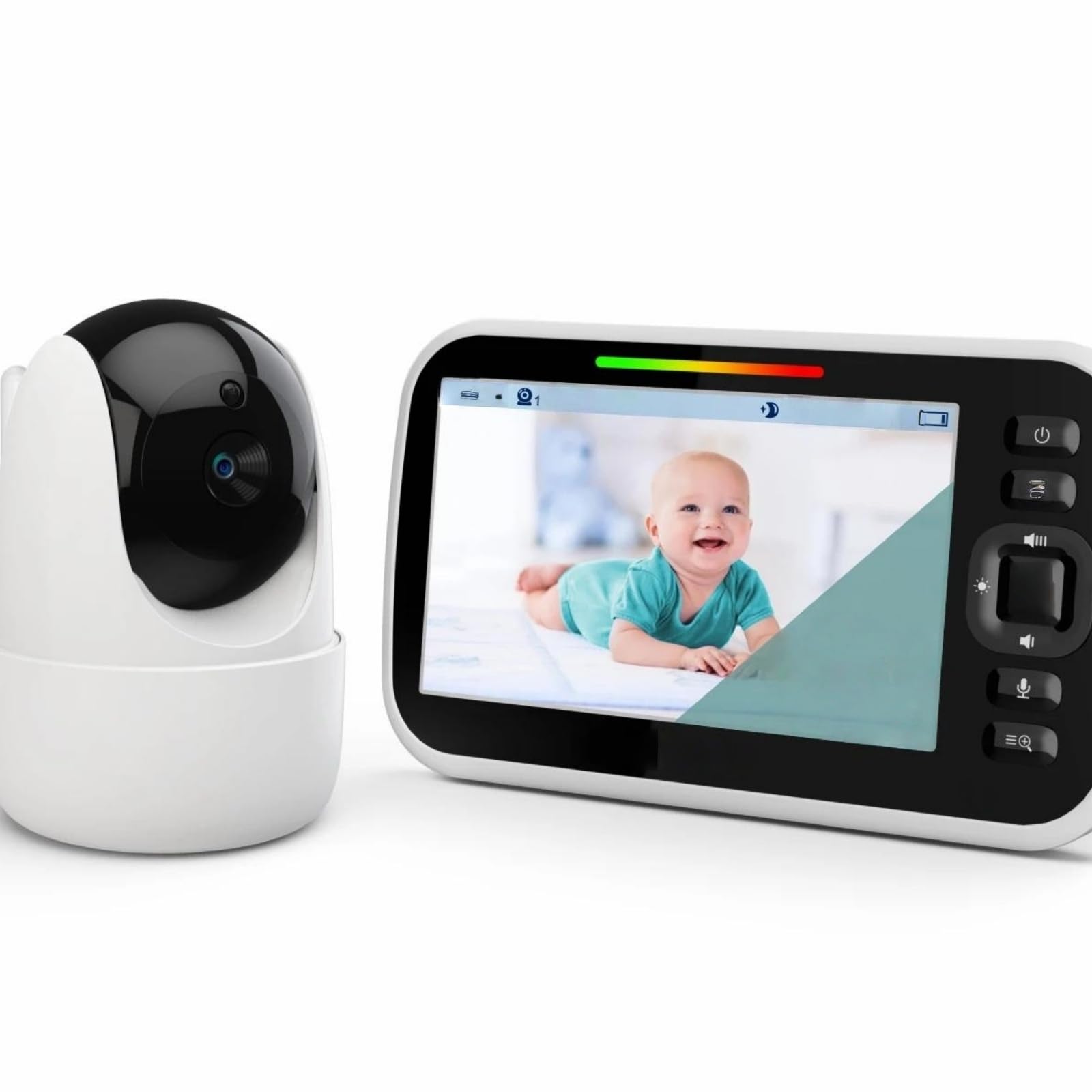 Baby Monitor con Schermo da 2,4 Pollici, Wireless 2,4G Senza WiFi, Audio bidirezionale, Visione Notturna a infrarossi, Telecamera Portatile Ricaricabile per la Cura del Neonato