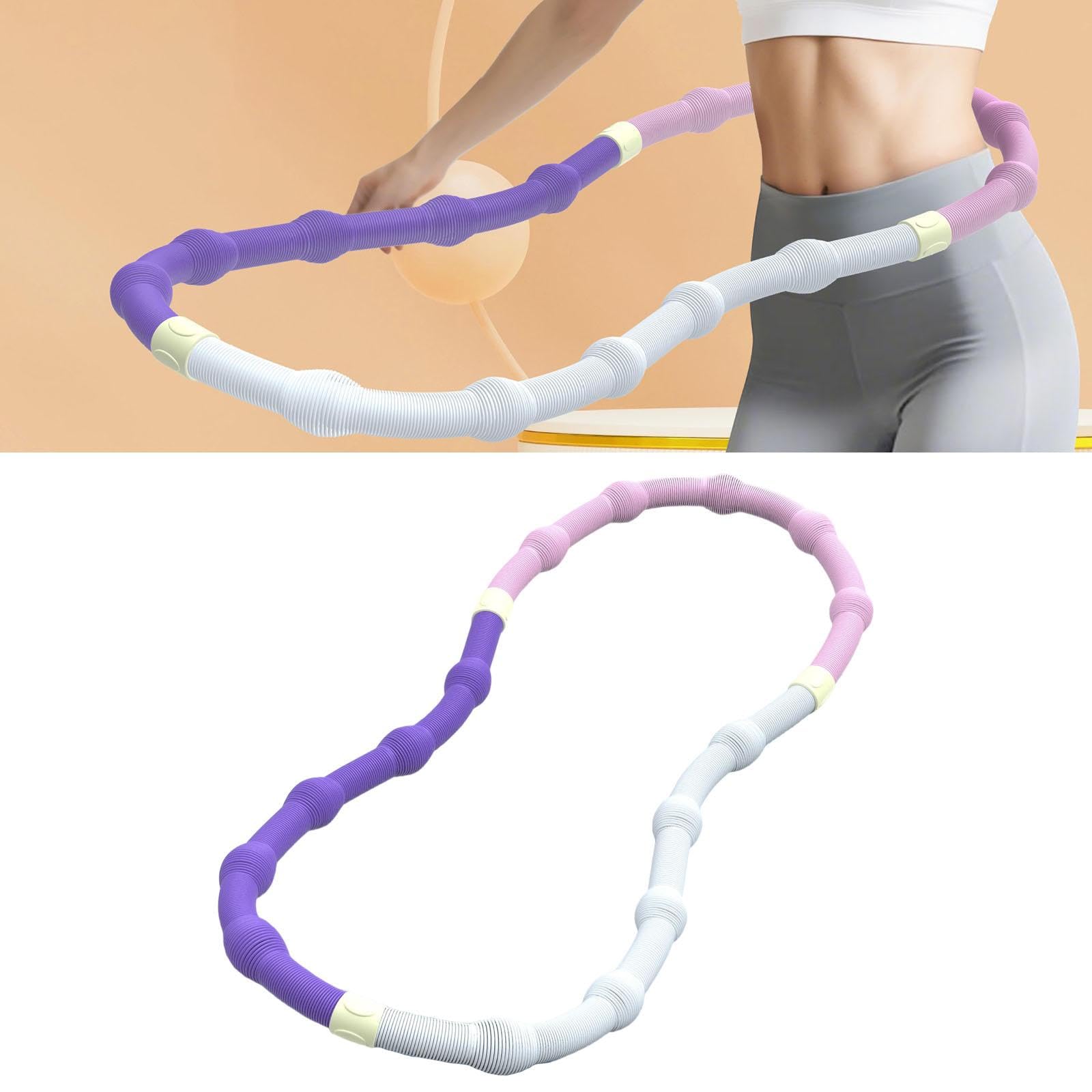 Cerchio per Esercizi Fitness, Accessorio Fitness, Anello Massaggiante in PVC con Molla, Attrezzatura per Ginnastica Addominale, Adatto a Donne E Uomin