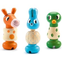 DJECO Rond Animo Wooden Figure Puzzles