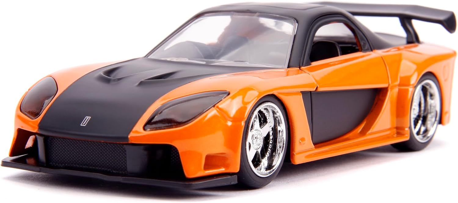 Jada Toys Fast and Furious Cars (Set of 2) - 1993 Honda Civic EJ1 & Han's Mazda RX-7 1997-2 Legacy Series Model Cars with Opening Doors, 1:32, 7.5", Ages 8+, Wave 1, Set 1