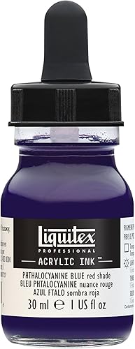 Vista 67 de Liquitex - Pintura acrílica profesional INK! Jarro de 1 onza, color blanco de titanio Umber crudo transparente