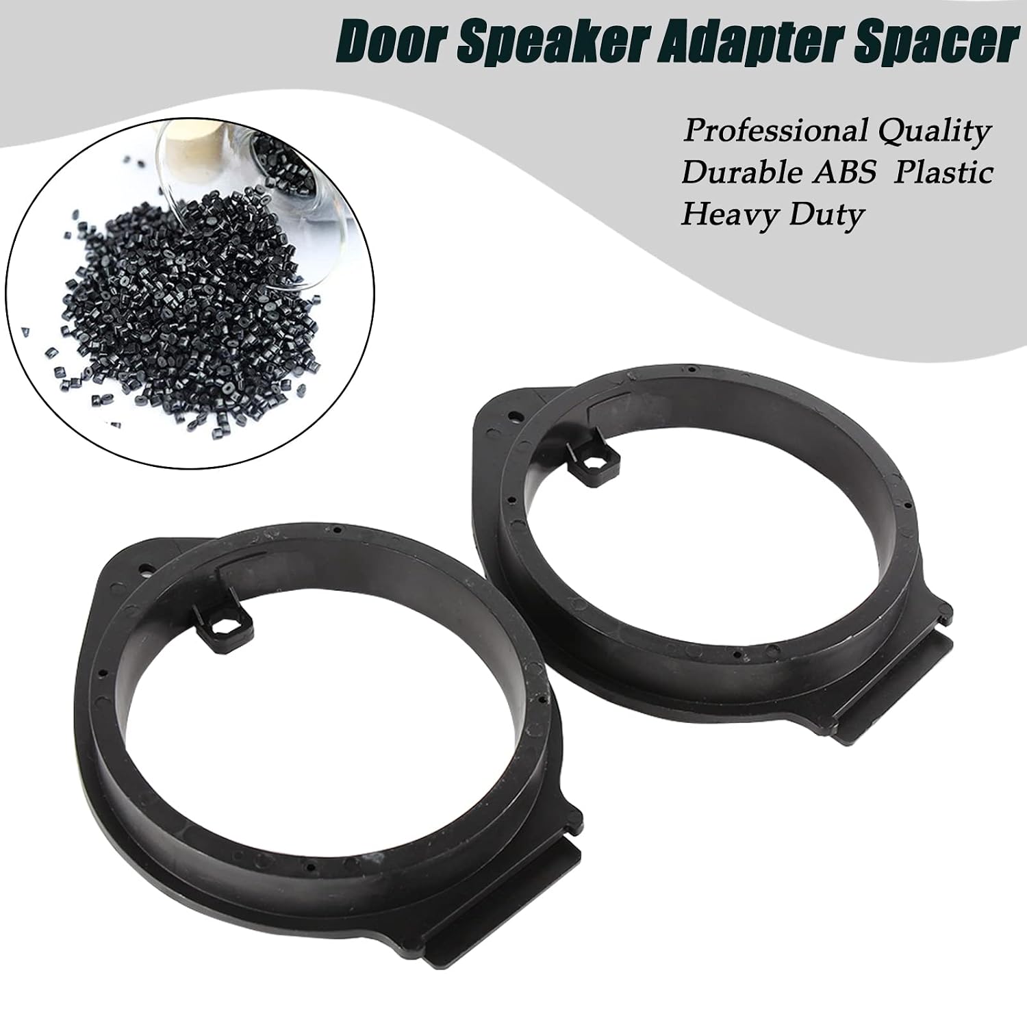 RED WOLF Speaker Adapter Spacer Ring w/Speaker Wiring Harness Plug Replacement for GMC Sierra/Chevy Silverado/Buick 1995-2012, Cadillac 1988-1999 Aftermarket 6.5" Door Speaker Adapter Bracket Kit