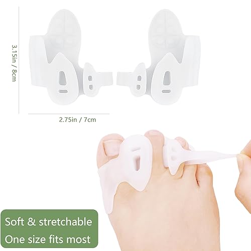 Miniatura 4 de Almohadillas para juanetes para llevar con zapatos, paquete de 4 protectores de cojín de gel para juanetes, almohadillas de dedos grandes, protector