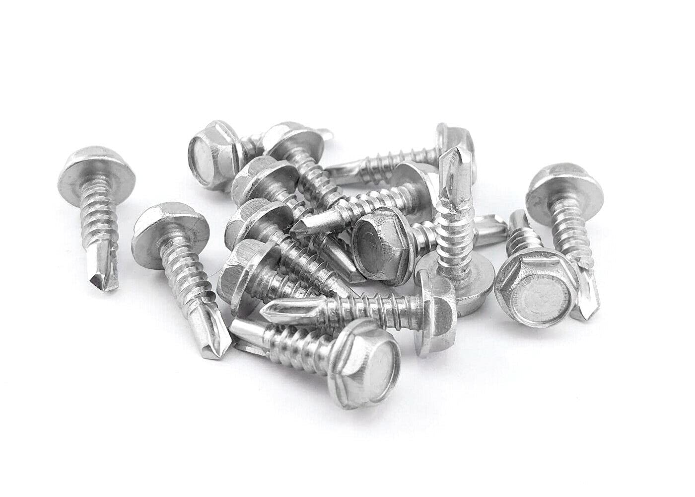 Tornillo Autotaladrante Cabeza Hexagonal Acero Inox A2 DIN 7504K (6.3x38) x100